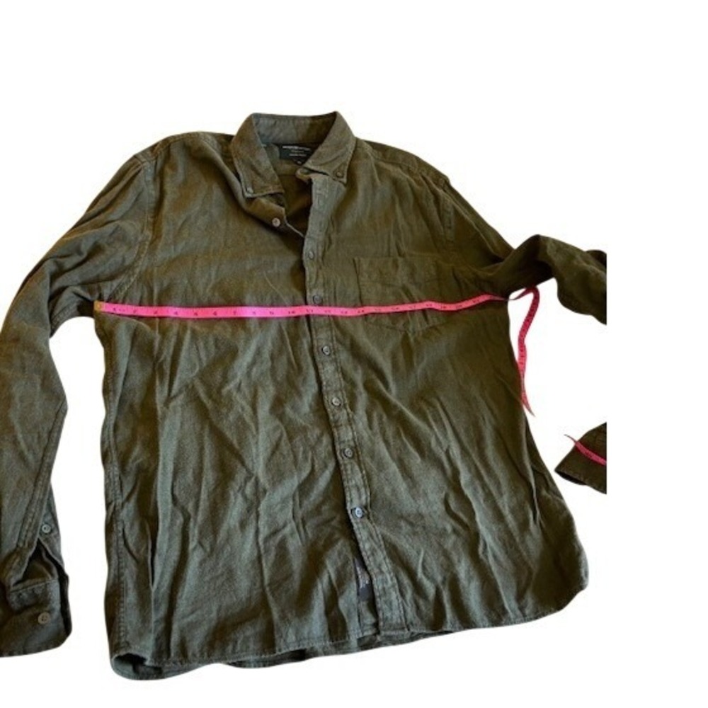 Rodd & Gunn Mens XL Olive Green Italian Fabric Cotton Lyocell Sports Fit Shirt - Picture 9 of 9